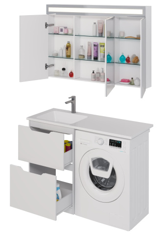 картинка Тумба Bona, 60 см, напольная, 2 ящика, белый глянец от магазина Tovar-RF.ru фото 37