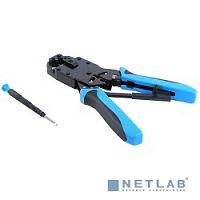 картинка hyperline ht-2008ar инструмент обжимной для rj-45, rj-12, rj-11 (8p8c, 6p6c, 4p4c), профессиональный, с храповым механизмом  от магазина Tovar-RF.ru