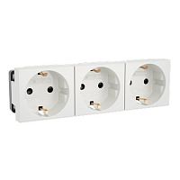 картинка Dkc 45003 Тройная розетка Viva белая от магазина Tovar-RF.ru