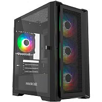 картинка powercase alisio micro x4b v2, tempered glass, 4х 120mm argb fans, argb hub, чёрный, matx  (camcxb-a4) от магазина Tovar-RF.ru