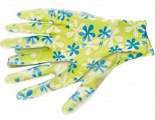 картинка Перчатки PALISAD Перчатки садовые из полиэстера с нитрильным обливом, зеленые, L 67743 от магазина Tovar-RF.ru