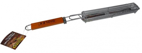 картинка решетка-гриль diolex dx-g2001 для колбасок 49x27x4cm с деревянной ручкойот магазина Tovar-RF.ru
