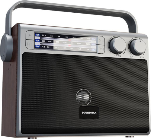 картинка soundmax sm-rd2122ub тёмное дерево от магазина Tovar-RF.ru