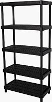 картинка Этажерка BLOCKER BR3805ЧР EXPERT вентилируемый 90*45 5 полок черный от магазина Tovar-RF.ru
