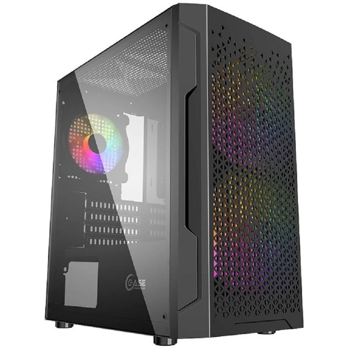 картинка Powercase CMIMZB-L3 Корпус Mistral Micro Z3B Mesh LED, Tempered Glass, 2x 140mm + 1х 120mm 5-color fan, чёрный, mATX  (CMIMZB-L3) от магазина Tovar-RF.ru