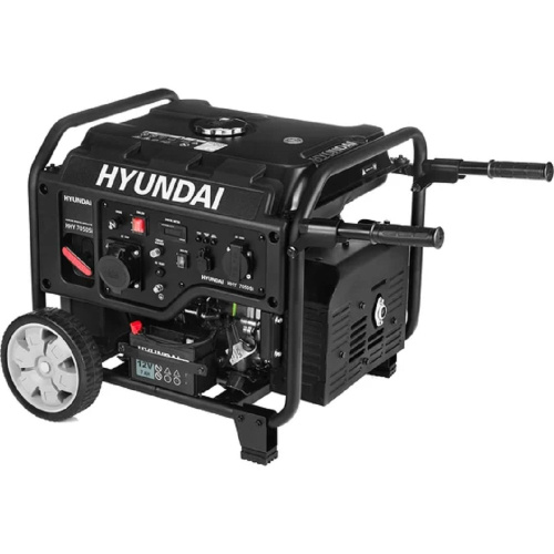 картинка Бензиновый генератор Hyundai HHY 7050Si, 220 В, 5.5кВт, на колёсах [HHY 7050SI] от магазина Tovar-RF.ru