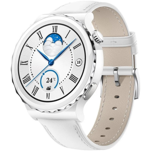 картинка huawei watch gt 3 pro frigga-b19 white leath от магазина Tovar-RF.ru