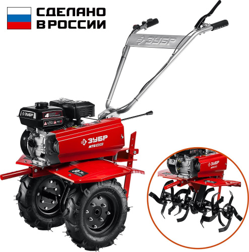 картинка Культиватор ЗУБР МТБ-400 бензиновый 212 см3 с колесами от магазина Tovar-RF.ru