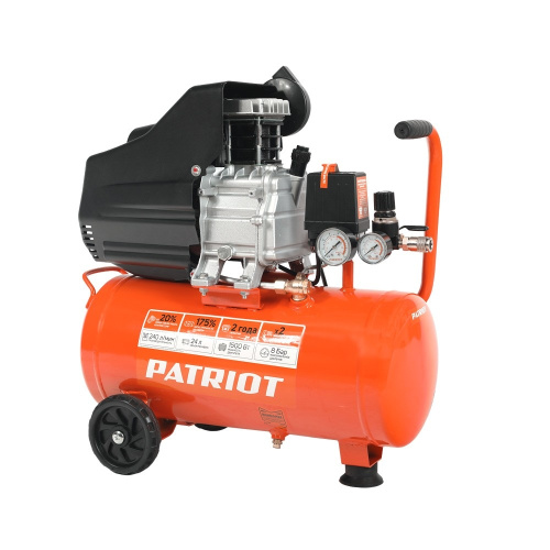 картинка PATRIOT EURO 24-240 Компрессор [525306365] {Мощн.: 1.5 кВт; Напр.: 230В~50Гц; Об.двиг.: 2850 об/мин; Производит.: 240 л/мин; Об.ресивера: 24 л; Давл.: 8 бар; Вес: 17,4 кг;} от магазина Tovar-RF.ru