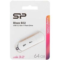 картинка silicon power usb drive 64gb blaze b32, usb 3.2, белый от магазина Tovar-RF.ru