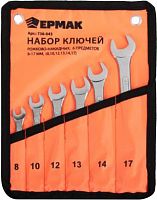 картинка Набор инструмента ЕРМАК (736-043) Набор ключей рожково-накидных, 6 предм. 8-17мм, усиленные, в сумке от магазина Tovar-RF.ru