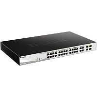 картинка d-link dgs-1210-28mp/fl1a proj управляемый l2 коммутатор с 24 портами 10/100/1000base-t и 4 комбо-портами 100/1000base-t/sfp (24 порта poe 802.3af/at, рое-бюджет 370 вт) от магазина Tovar-RF.ru