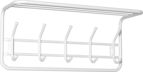 картинка Вешалка настенная ЗМИ с полкой 60 Белая ВСП 6 ЗМИ с полкой 60 Белая ВСП 6 от магазина Tovar-RF.ru