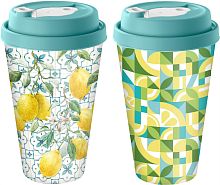 картинка homver sicily lemon с крышкой 550мл с декором с клапаном (зеленый) 223112418/05от магазина Tovar-RF.ru