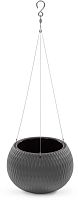 картинка Кашпо АЛЬТЕРНАТИВА М8918 Жемчужина подвесное 4л (графитовый) от магазина Tovar-RF.ru