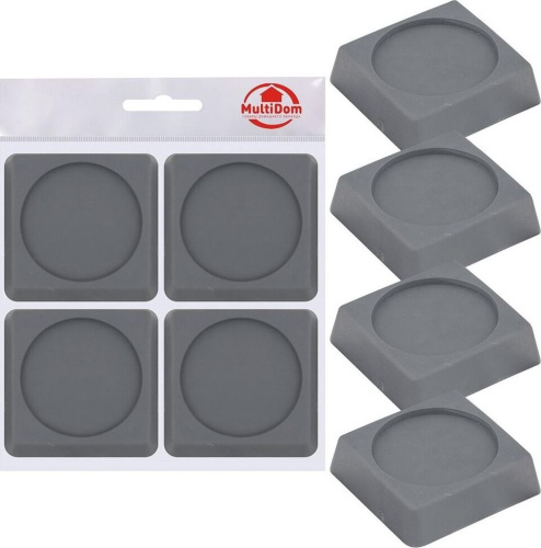 картинка антивибрационные подставки для стиральных машин и холодильников. 4 шт. (квадрат. мультидом антивибрационные подставки для стиральных машин и холодильников. 4 шт. пт76-144 от магазина Tovar-RF.ru