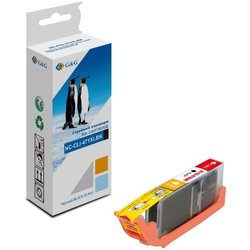 картинка картридж струйный g&g nc-cli-471xlbk фото черный (10.8мл) для canon ts5040/mg5740/mg6840/mg7740 от магазина Tovar-RF.ru