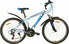 картинка велосипед pioneer city 26"/16" white-black-blueот магазина Tovar-RF.ru