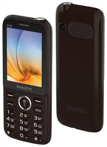 картинка телефон мобильный maxvi k18 brown от магазина Tovar-RF.ru