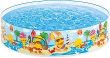 картинка бассейн ненадувной с плоским бортом intex бассейн ненадувной с плоским бортом 122х25 см. утиный риф . . (в коробке) арт. 58477npот магазина Tovar-RF.ru
