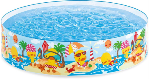 картинка бассейн ненадувной с плоским бортом intex бассейн ненадувной с плоским бортом 122х25 см. утиный риф . . (в коробке) арт. 58477npот магазина Tovar-RF.ru