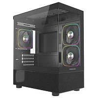 картинка powercase корпус vision micro m2 argb, tempered glass, 3x 120mm argb pwm fan, чёрный, matx  (cvmbm2-a3) от магазина Tovar-RF.ru