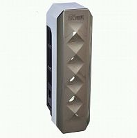 картинка Дозатор для жидкого мыла GFMARK 621 Дозатор жидкого мыла пластиковый хромированный с узором РОМБ-310 мл от магазина Tovar-RF.ru