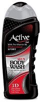 картинка ACTIVE Гель для душа мужской, с витамином B5 "Спорт 3D" NATURAL, Black 400 мл 522302024 от магазина Tovar-RF.ru