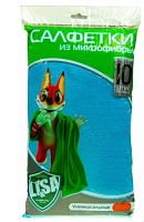 картинка салфетка для автомобиля li-sa из микрофибры в наборе (10 шт-30х30см) 44144 от магазина Tovar-RF.ru