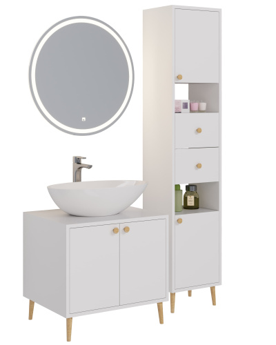 картинка Зеркало LUNO , 60*60см, сенсорный выключатель, LED-подсветка, ф-ция антизапотевания магазин Tovar-RF.ru являющийся официальным дистрибьютором в России фото 11 картинка Зеркало LUNO , 60*60см, сенсорный выключатель, LED-подсветка, ф-ция антизапотевания от магазина Tovar-RF.ru фото 11