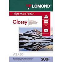 картинка Фотобумага LOMOND Односторонняя Глянцевая, 200г/м2, A3 (29,7Х42см) 50л. для струйной печати. (102024) от магазина Tovar-RF.ru