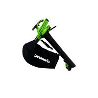 картинка Greenworks Воздуходув-Садовый Пылесос аккумуляторный, 40V, бесщеточный, c 1хАКБ 5Ач и ЗУ [2406907UG] от магазина Tovar-RF.ru