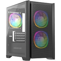 картинка powercase alisio micro z3b argb, tempered glass, 3x 120mm argb fan, чёрный, matx  (camzb-a3) от магазина Tovar-RF.ru