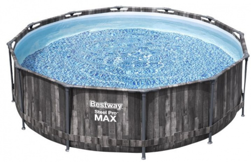 картинка бассейн каркасный bestway бассейн каркасный steel pro, 427 х 107 см, фильтр-насос, лестница, тент, 5614zот магазина Tovar-RF.ru