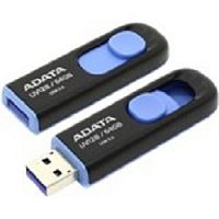 картинка a-data flash drive 64gb uv128 auv128-64g-rbe {usb3.0, black/blue} от магазина Tovar-RF.ru