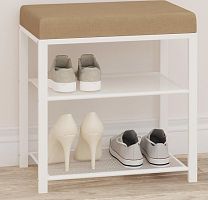 картинка Банкетка ЗМИ Банкетка "Торонто 13S" (TORONTO 13S banquet&shoes) цвет каркаса белый, цвет сиденья бежевый БТ13СББ ЗМИ Банкетка Торонто 13S (TORONTO 13S banquet&shoes) цвет каркаса белый, цвет сиденья бежевый БТ13СББ от магазина Tovar-RF.ru