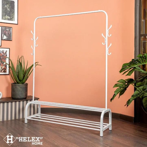 картинка HELEX Напольная вешалка для одежды Home W-20, белая от магазина Tovar-RF.ru