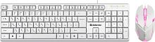картинка клавиатура+мышь defender (45977) motion c-977 ru белый от магазина Tovar-RF.ru