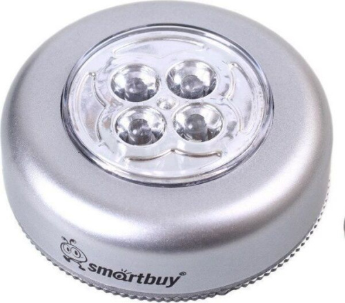 картинка cветодиодный фонарь smartbuy (sbf-831-s) push light, сереброот магазина Tovar-RF.ru