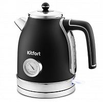 картинка чайник kitfort kt-6102-1 черный (нержавеющая сталь) от магазина Tovar-RF.ru