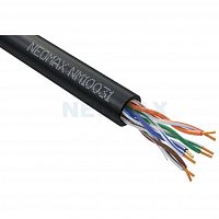 картинка кабель neomax  nm10031  u/utp cat.5е 4 пары (305 м) 0.51 мм (24 awg) медь, внешний, pe, черный от магазина Tovar-RF.ru