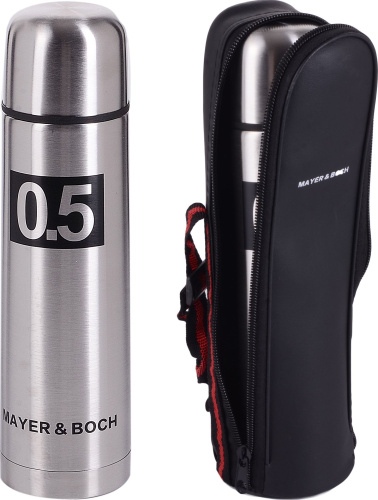 картинка термос mayer&boch 27611 серебристый/ черный mayer&boch 27611 серебристый/ черныйот магазина Tovar-RF.ru
