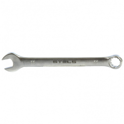 картинка Ключ комбинированный, 11 мм, CrV, матовый хром Stels от магазина Tovar-RF.ru
