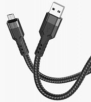 картинка кабель hoco (6931474770585) u110 microusb (m) 1.2m - черный от магазина Tovar-RF.ru
