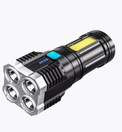 картинка фонарь ultraflash (15195) led51525 4led+cob, 3 вт, 4 реж, micro -usb, бокс черныйот магазина Tovar-RF.ru