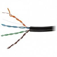 картинка кабель витая пара bion bcl-u5451-301 u/utp, кат.5e, 4x2x0,51мм awg24, cca, одножильный, pe, для внешней прокладки, 305м, черный от магазина Tovar-RF.ru