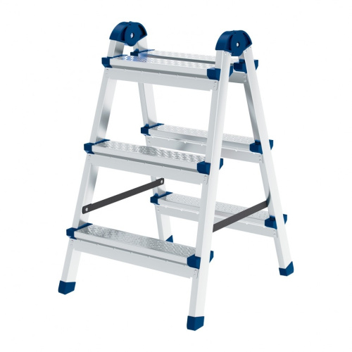 картинка СИБРТЕХ Стремянка двухсторонняя 3 ст., сталь профиль, стальные ступени, Россия [97983] от магазина Tovar-RF.ru