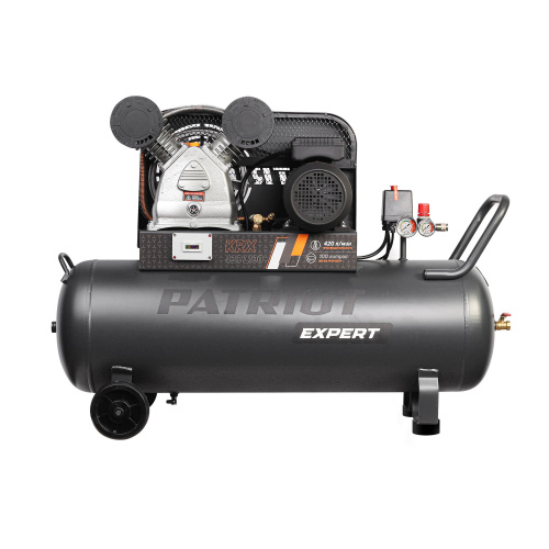 картинка компрессор patriot krx 420 l100 [545302315] { поршневой, ременной, масляный, 420 л/мин, 100 л, 10 бар, 2.2 квт, 230 в } от магазина Tovar-RF.ru