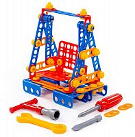 картинка игрушка полесье конструктор изобретатель - качели №1 (109 элементов) (в пакете) 55095 от магазина Tovar-RF.ru