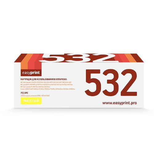 картинка easyprint cc532a/412a/382a картридж lh-532 u для hp clj cp2025/m451/m476/lbp7200cdn 718c (2900 стр.) жёлтый, с чипом от магазина Tovar-RF.ru
